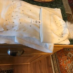 Talbots Hat and scarf set /sequins brand new with tags